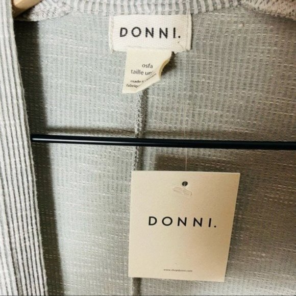 Donni Open Front Jersey Knit Sandwash Cardigan - Picture 3 of 4